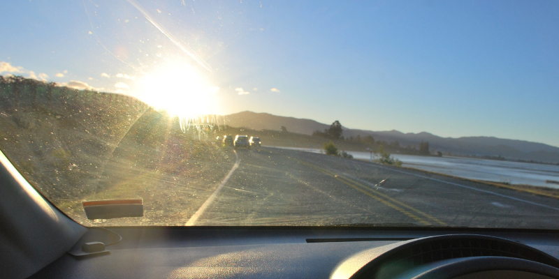 The low autumn sun can dazzle drivers.