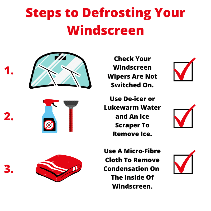 Steps to defrosting your windscreen in winter